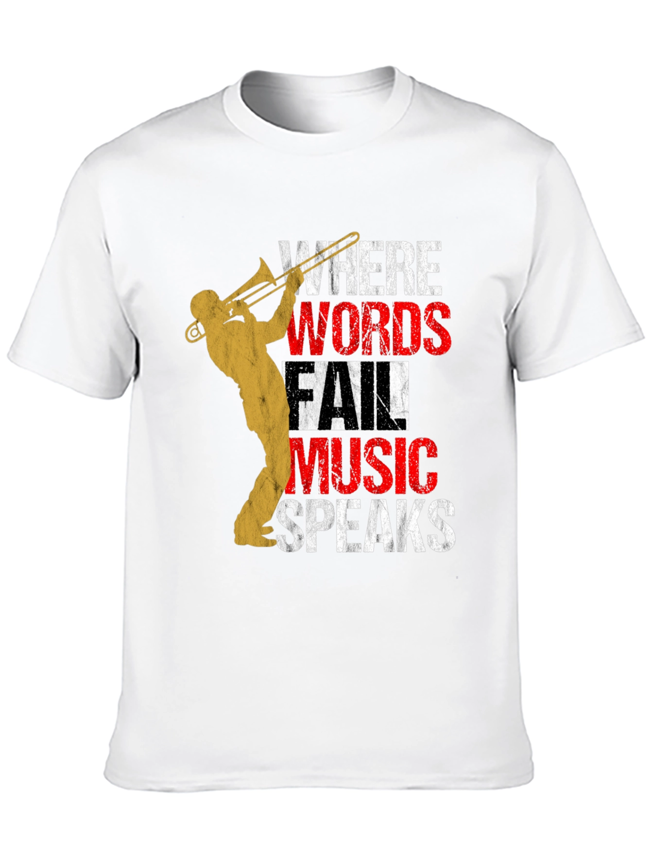 Music Speaks T-Shirt - Trombone Player Design