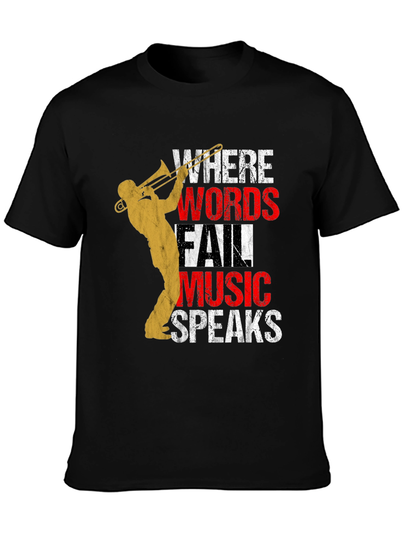 Music Speaks T-Shirt - Trombone Player Design