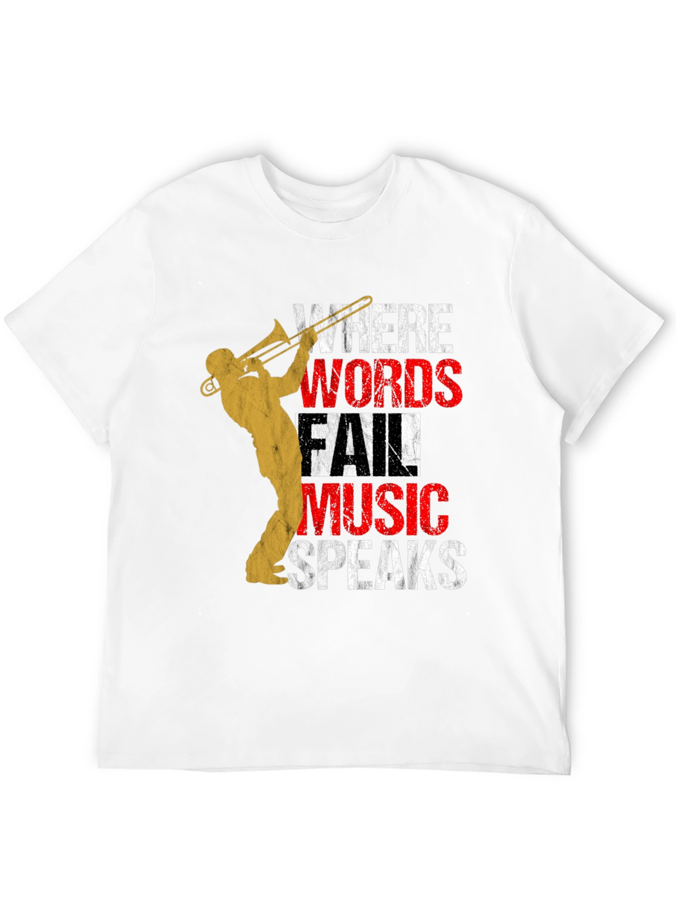 Music Speaks T-Shirt - Trombone Player Design