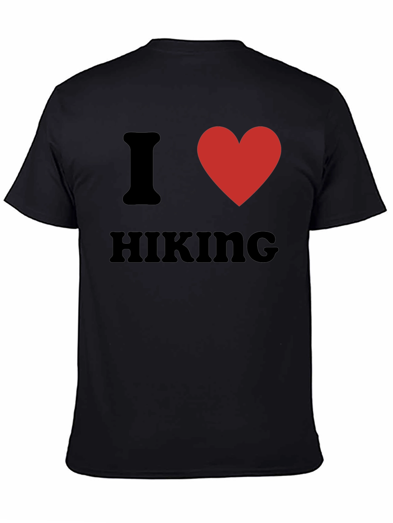 I Heart Hiking T-Shirt - Black Graphic Tee