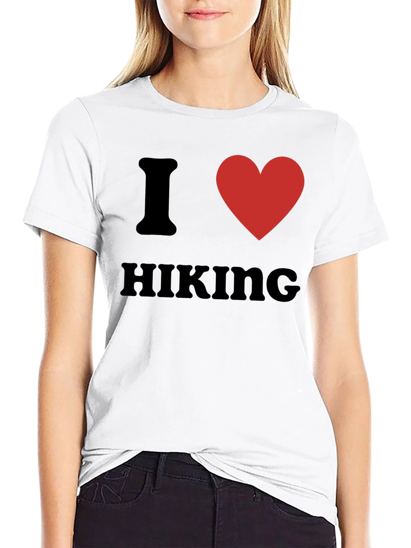 I Heart Hiking T-Shirt - Black Graphic Tee