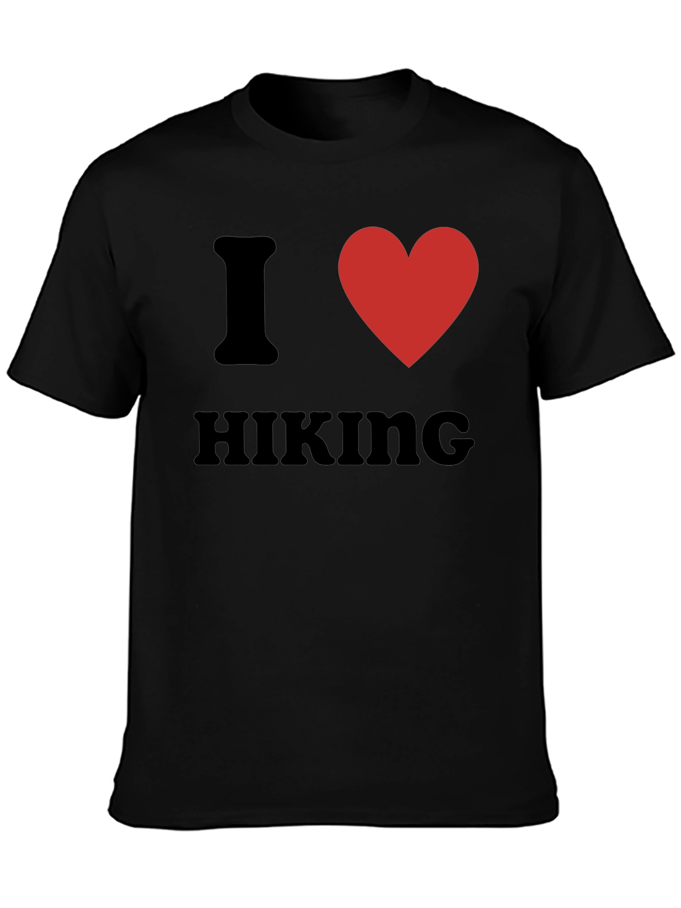 I Heart Hiking T-Shirt - Black Graphic Tee