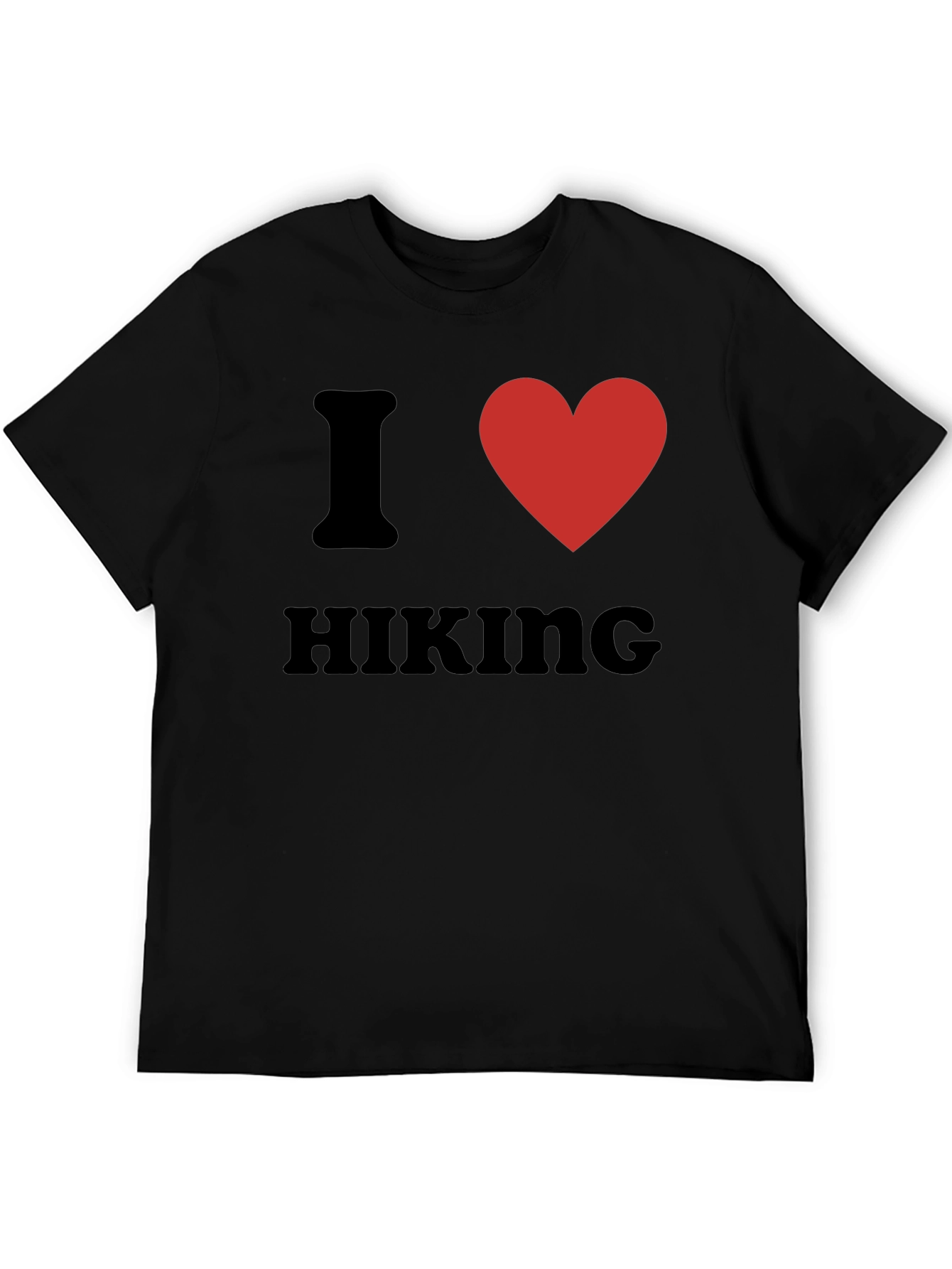 I Heart Hiking T-Shirt - Black Graphic Tee