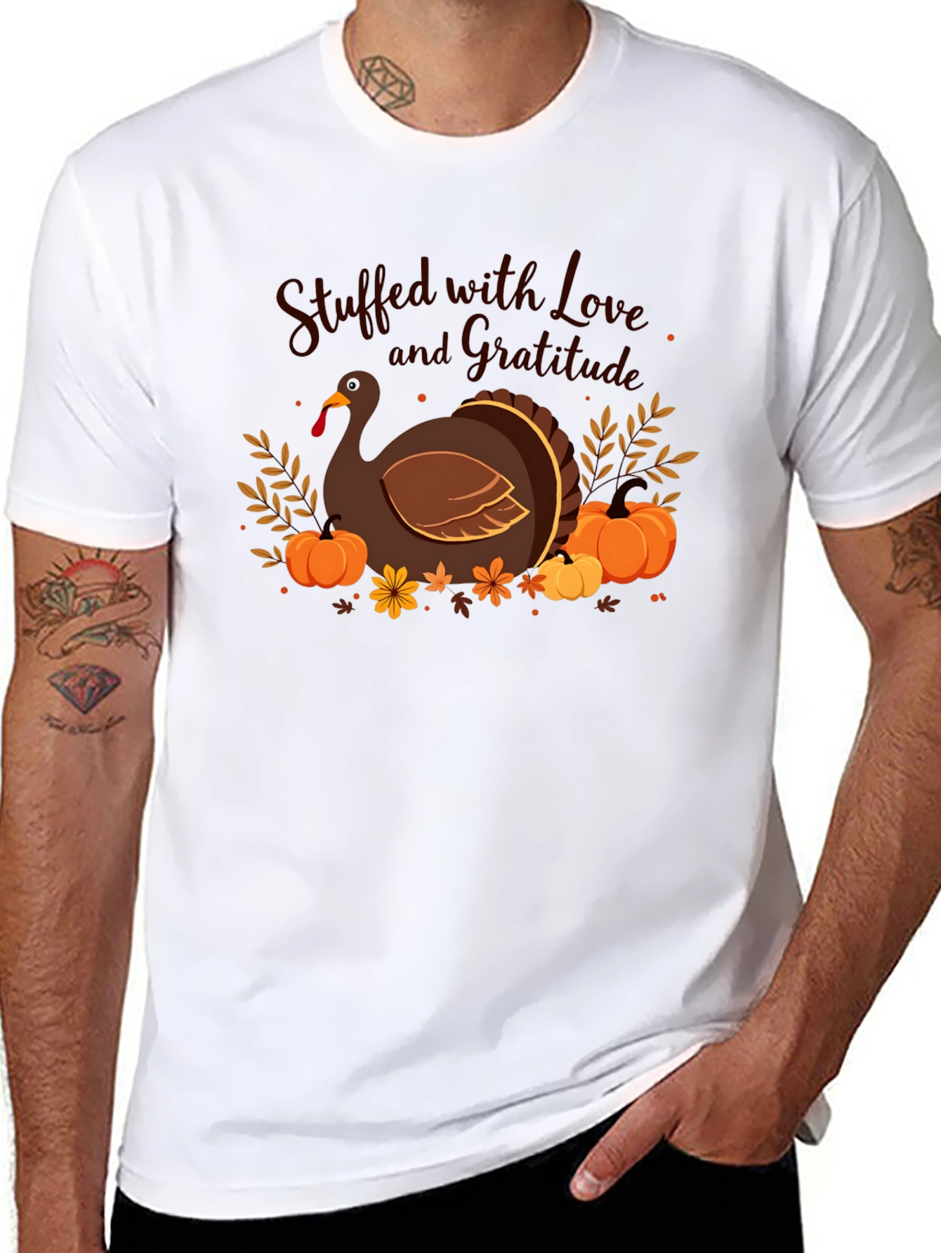 Thanksgiving Turkey Graphic T-Shirt