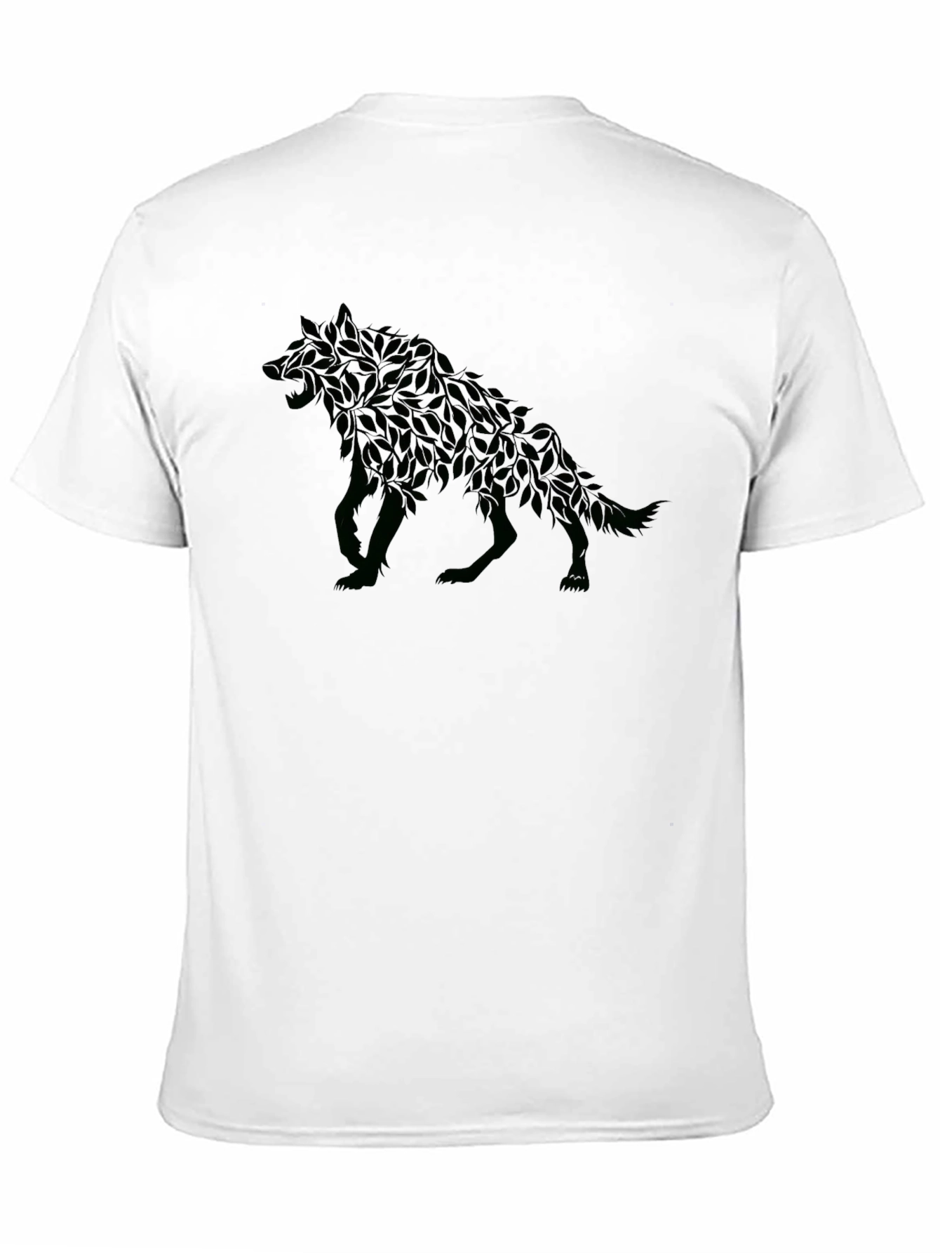 Leaf Wolf Graphic T-Shirt - Modern Animal Design