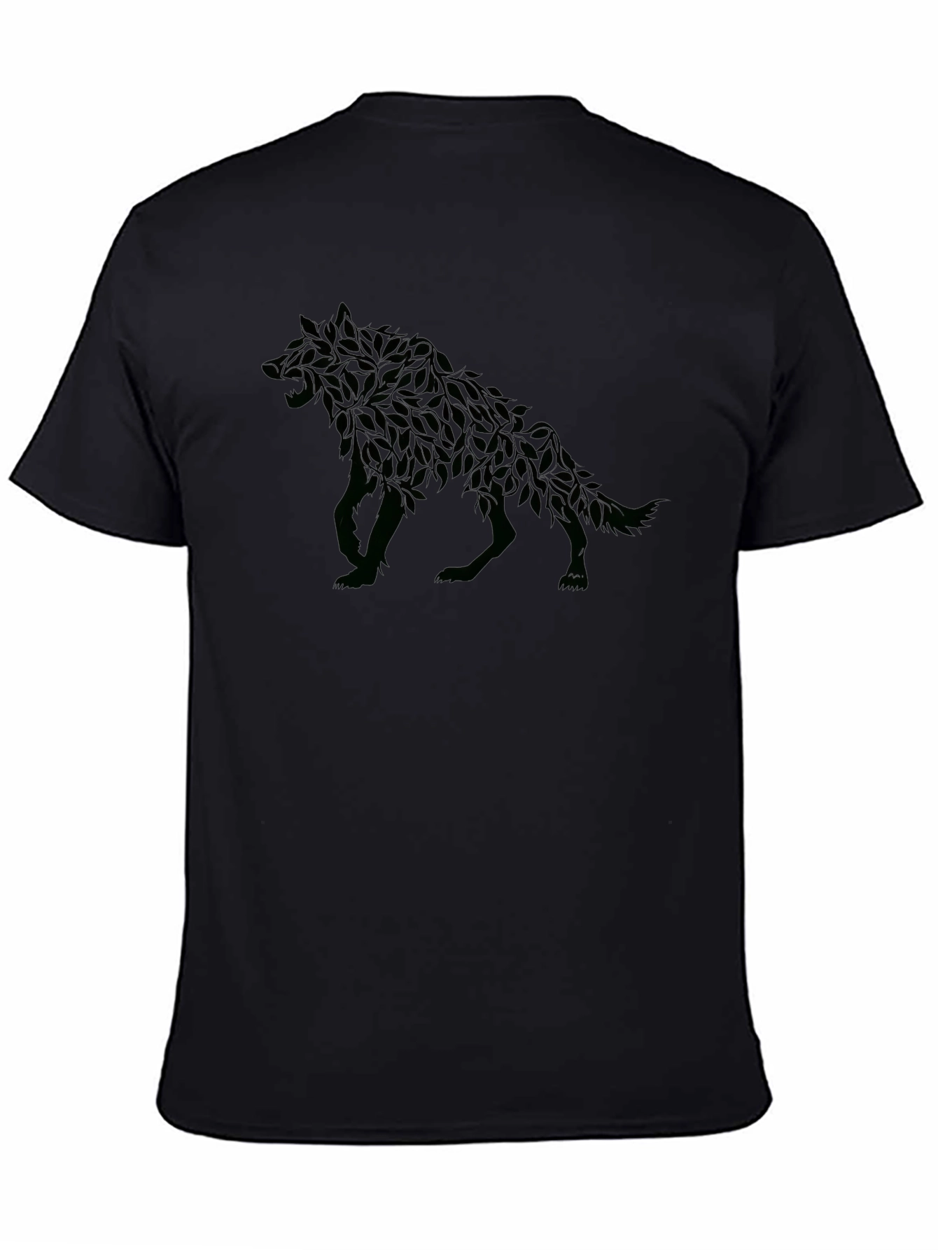 Leaf Wolf Graphic T-Shirt - Modern Animal Design