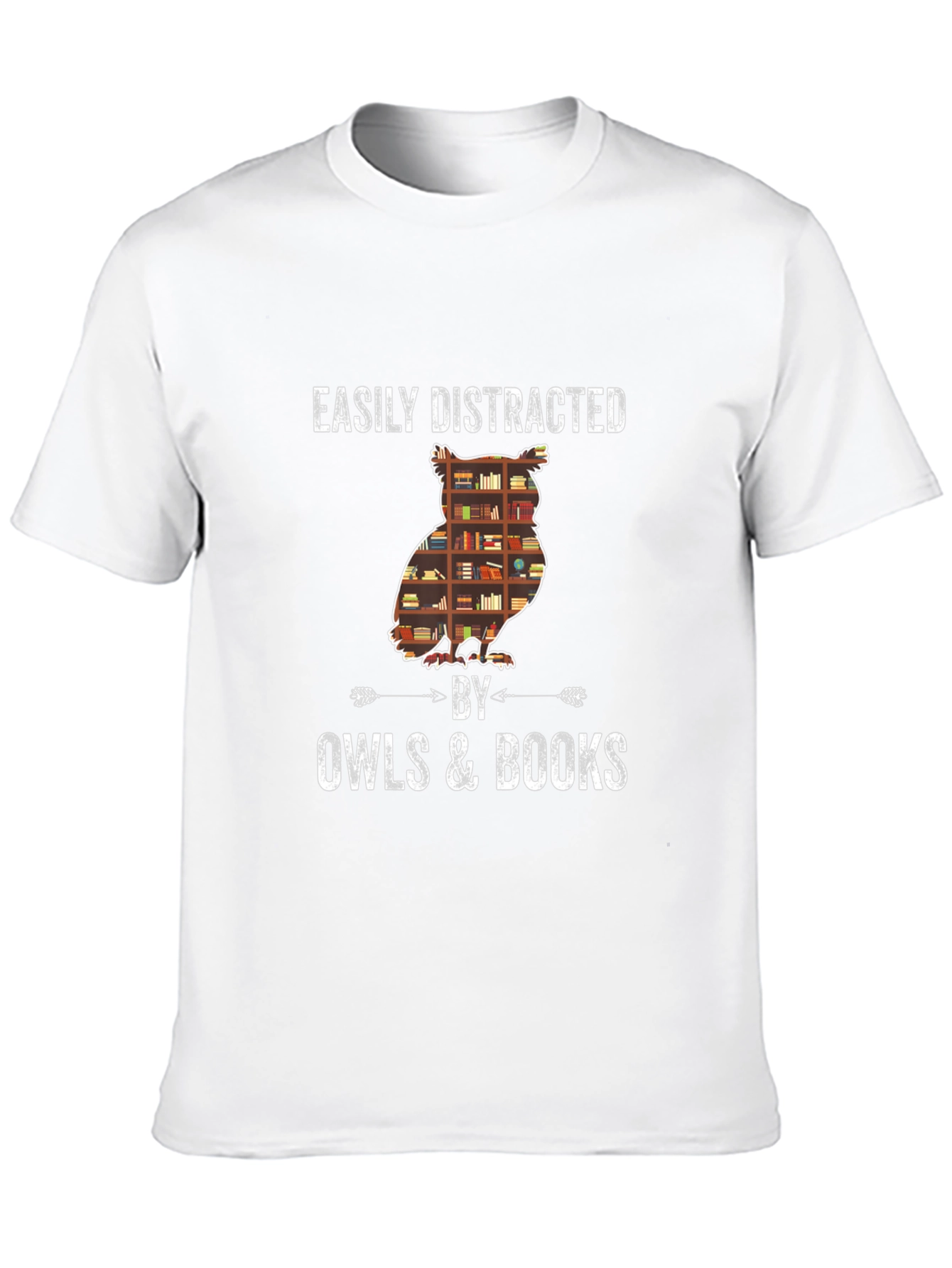 Easily Distracted By Owls & Books T-Shirt