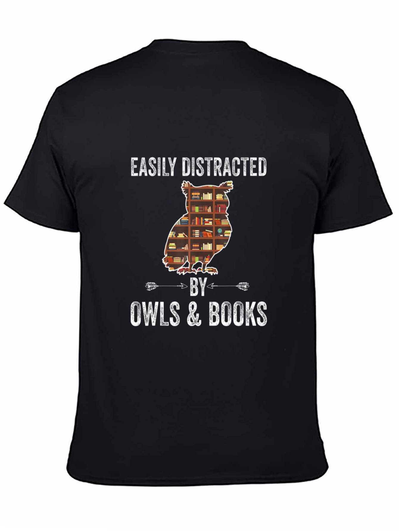 Easily Distracted By Owls & Books T-Shirt