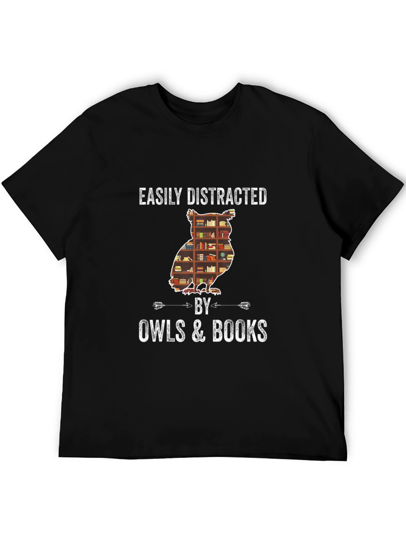 Easily Distracted By Owls & Books T-Shirt