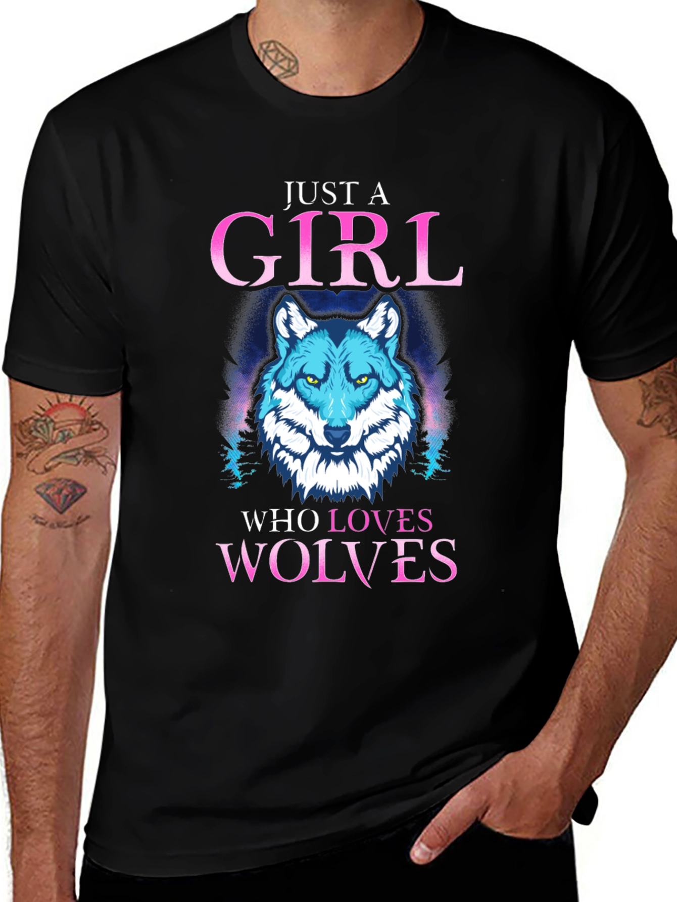 Girl Who Loves Wolves T-Shirt