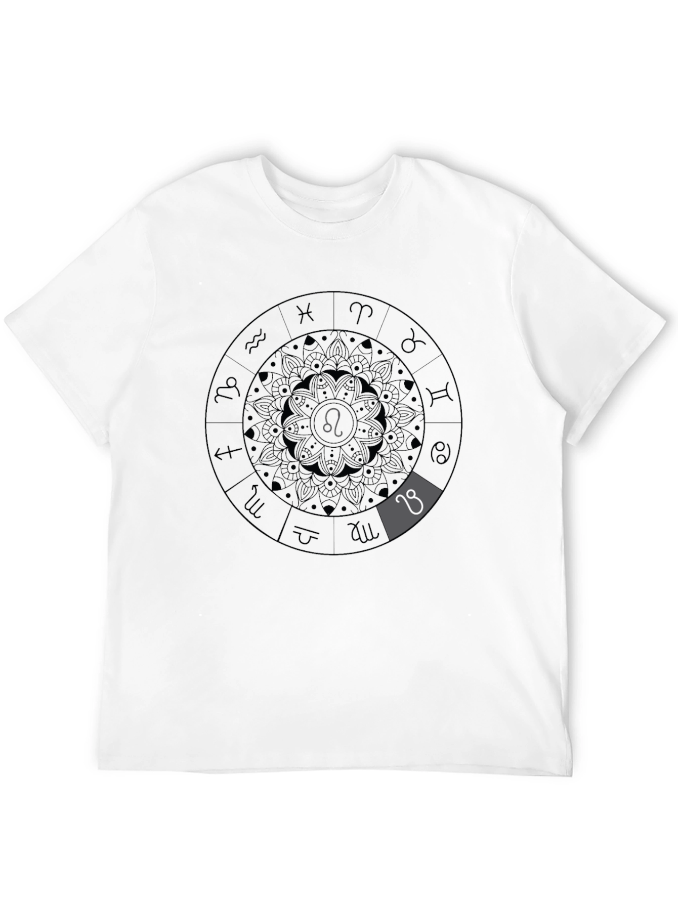 Zodiac Leo Constellation Black Graphic Tee