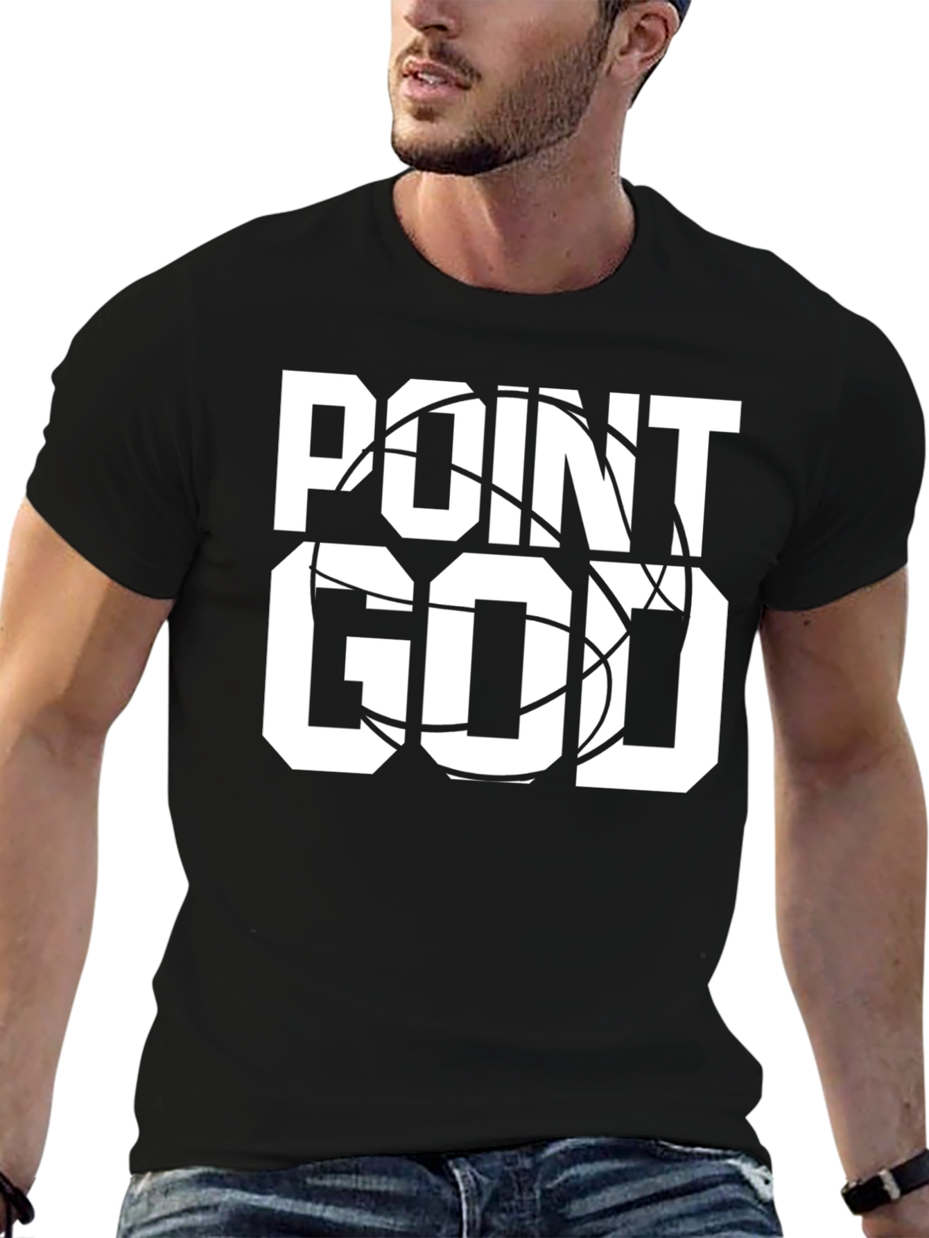 Point God Basketball T-Shirt - Black Graphic Tee