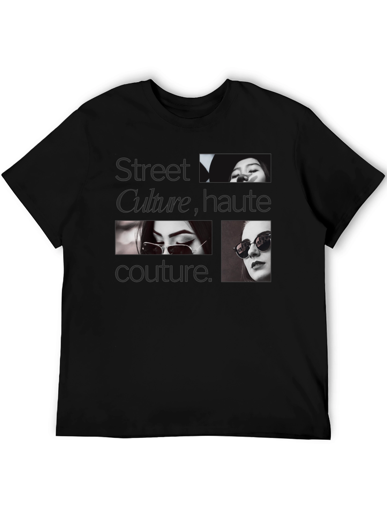 Street Culture Haute Couture Black Graphic Tee