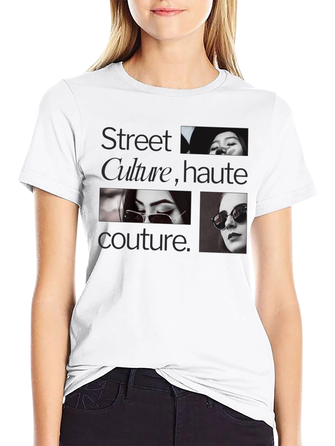 Street Culture Haute Couture Black Graphic Tee