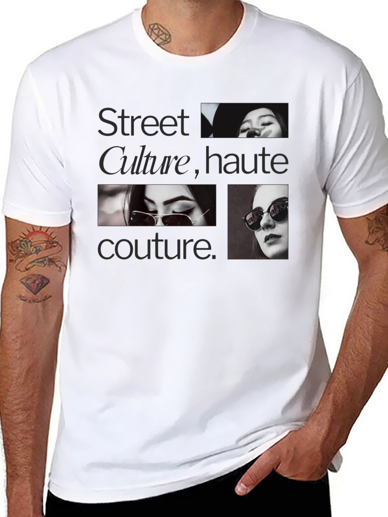 Street Culture Haute Couture Black Graphic Tee