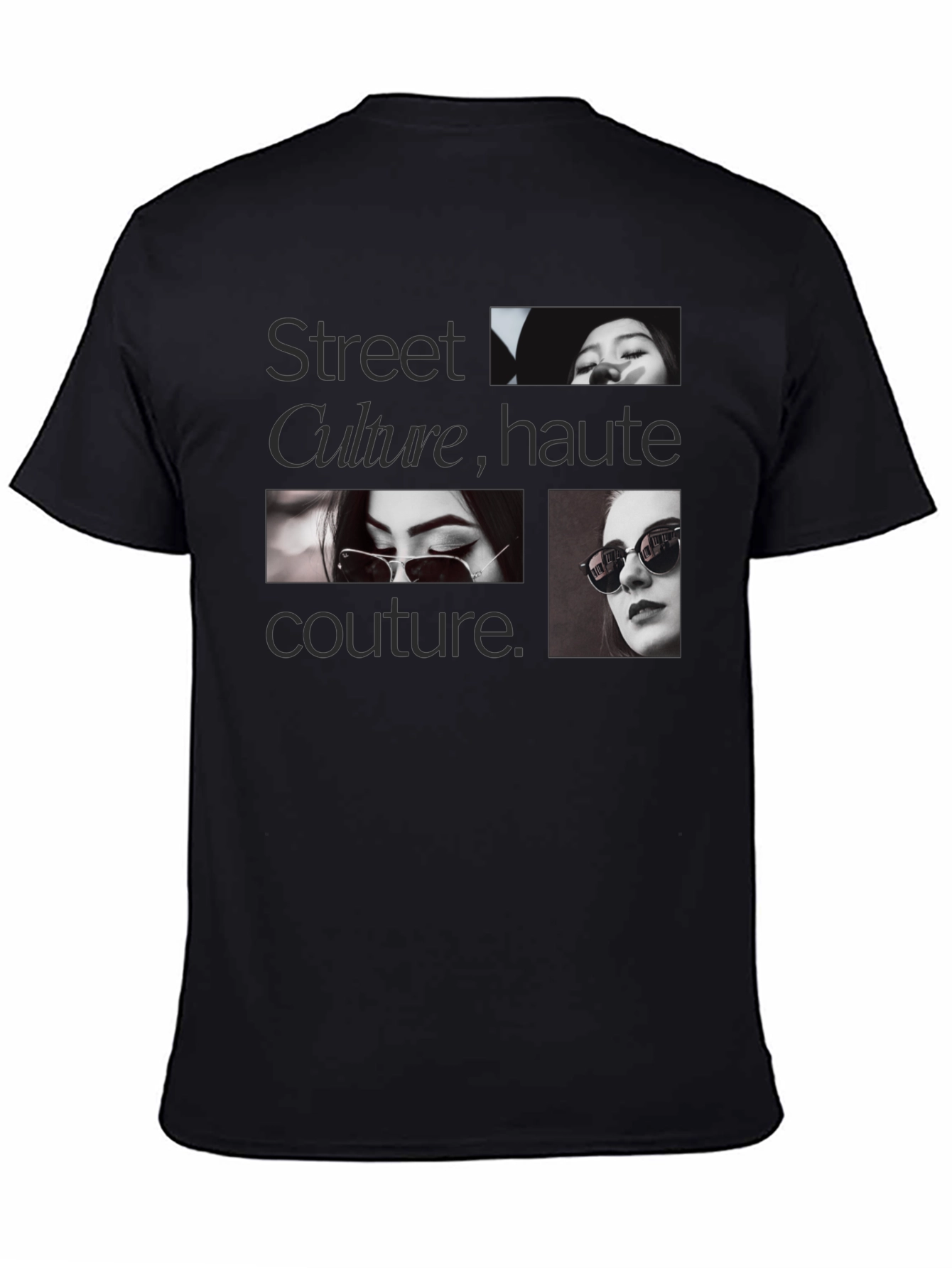 Street Culture Haute Couture Black Graphic Tee