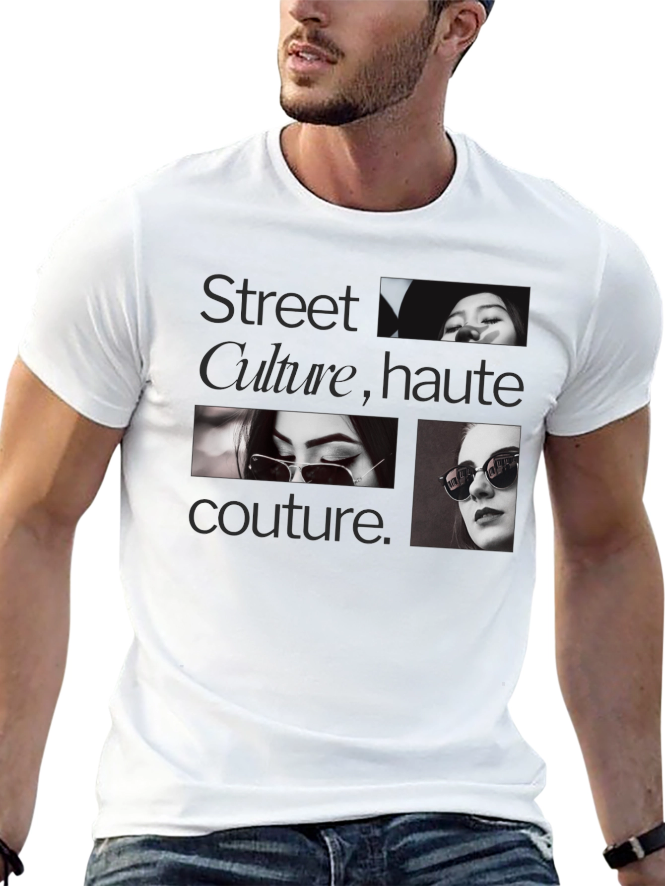 Street Culture Haute Couture Black Graphic Tee