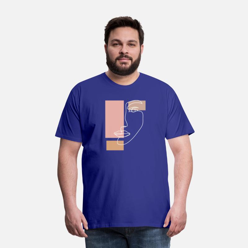 Abstract Face Line Drawing Aesthetic Top