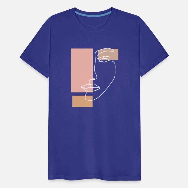 Abstract Face Line Drawing Aesthetic Top