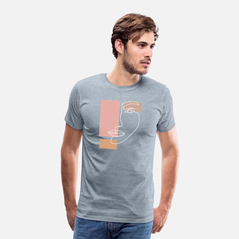 Abstract Face Line Drawing Aesthetic Top