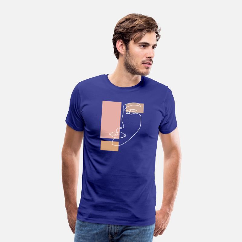 Abstract Face Line Drawing Aesthetic Top