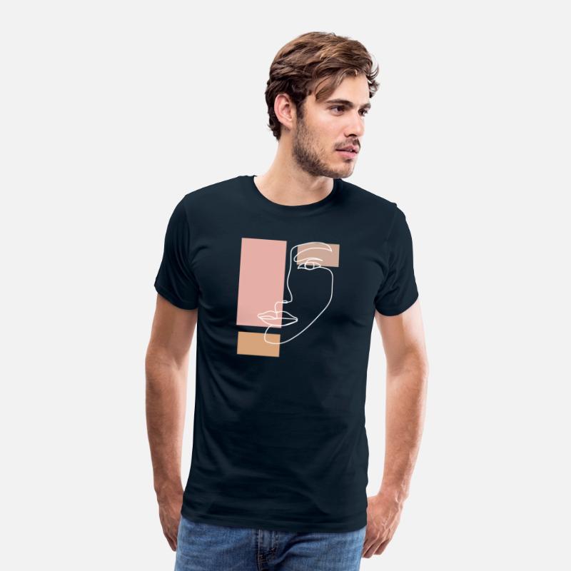 Abstract Face Line Drawing Aesthetic Top