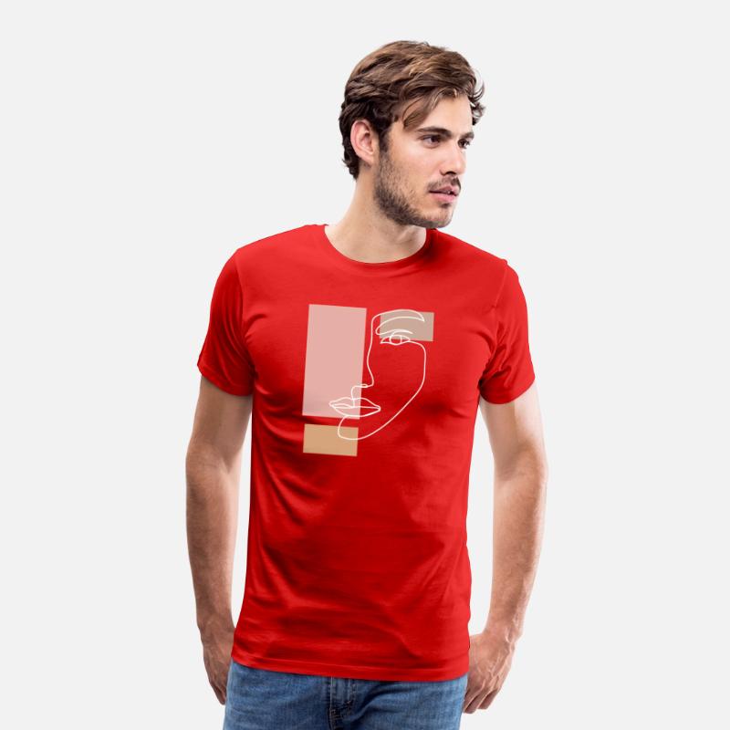 Abstract Face Line Drawing Aesthetic Top