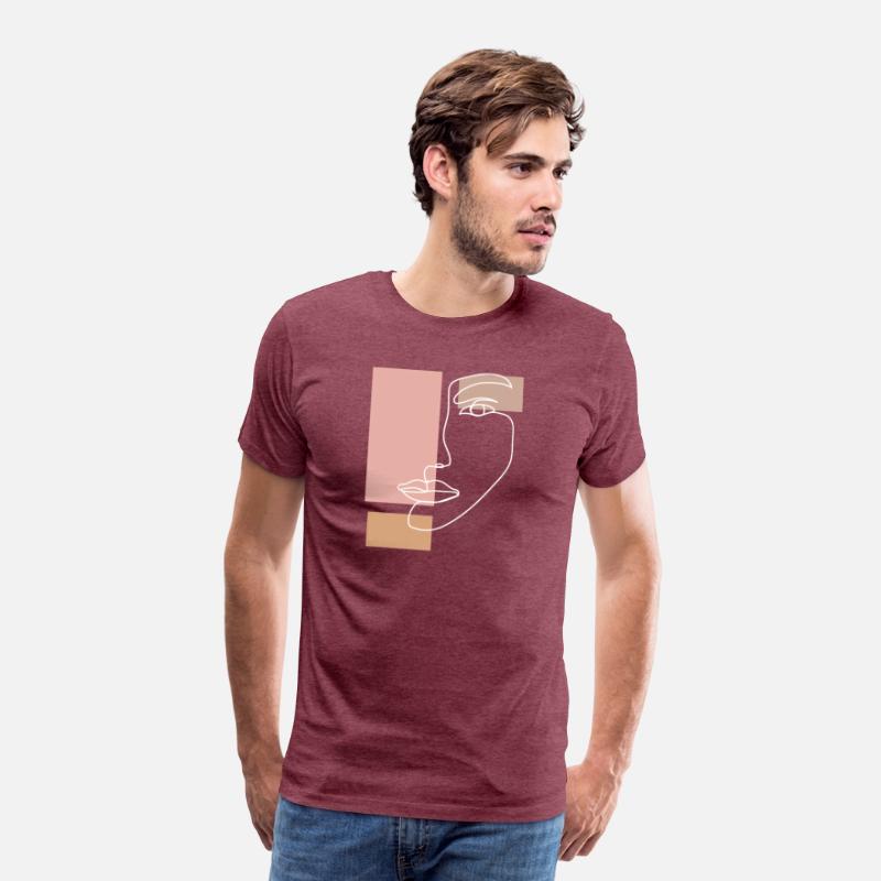 Abstract Face Line Drawing Aesthetic Top