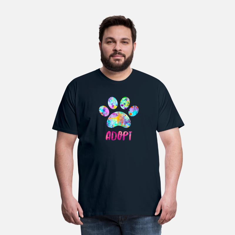 Adopt A Dog Watercolor Rescue Paw Print