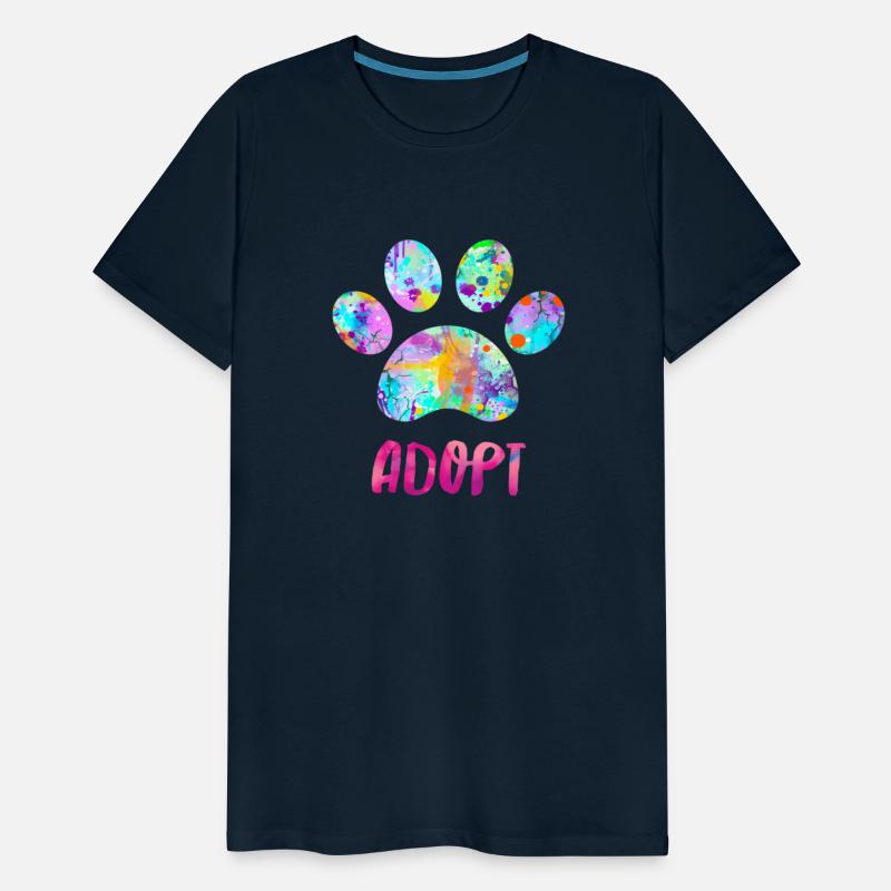 Adopt A Dog Watercolor Rescue Paw Print