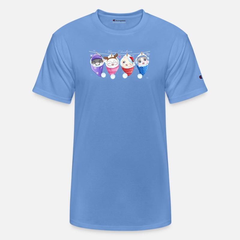 Adorable Merry Christmas kittens in winter hats