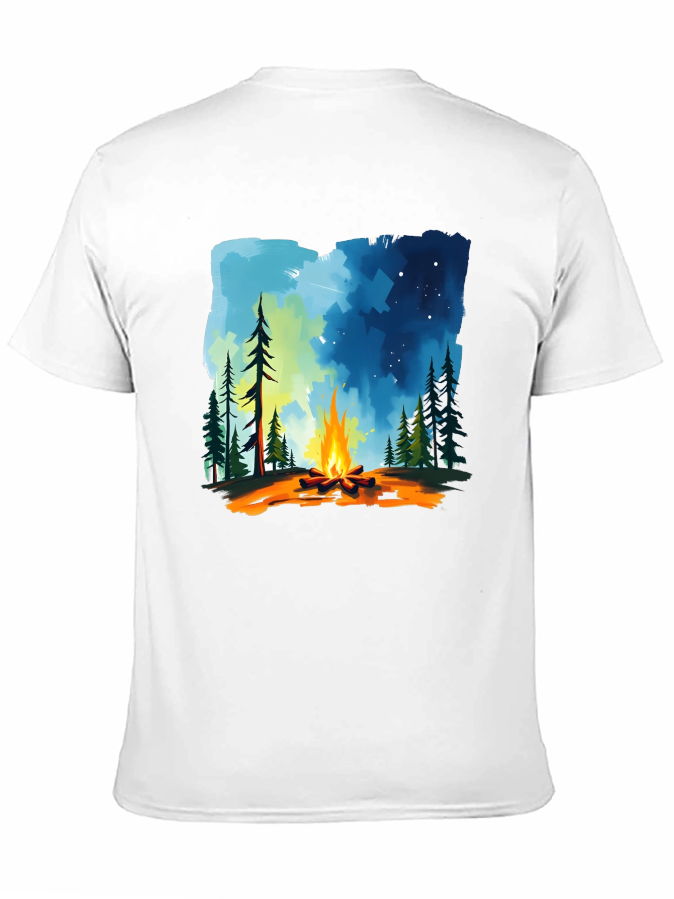 Campfire Graphic Tee - Nature Adventure Shirt