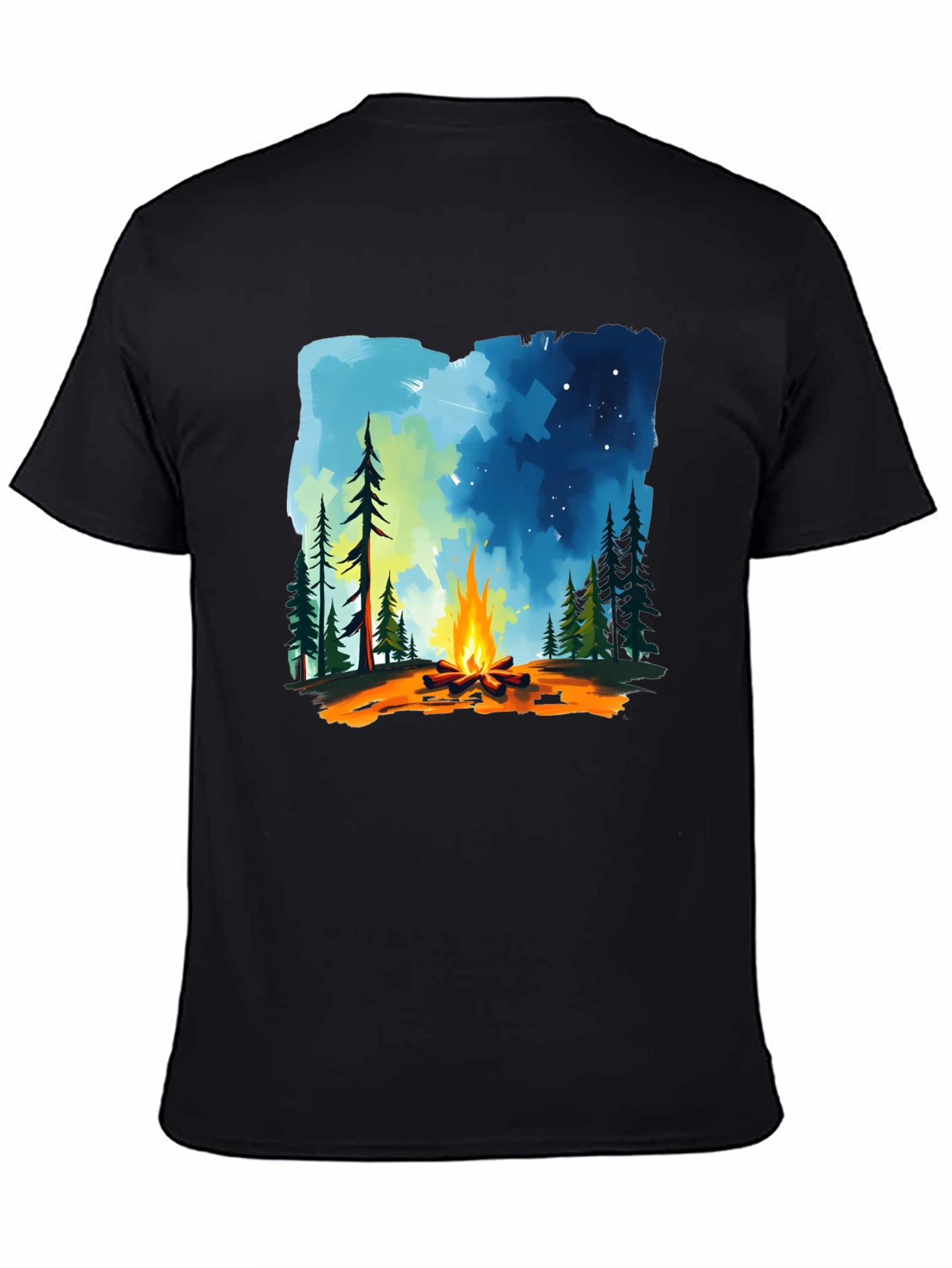Campfire Graphic Tee - Nature Adventure Shirt