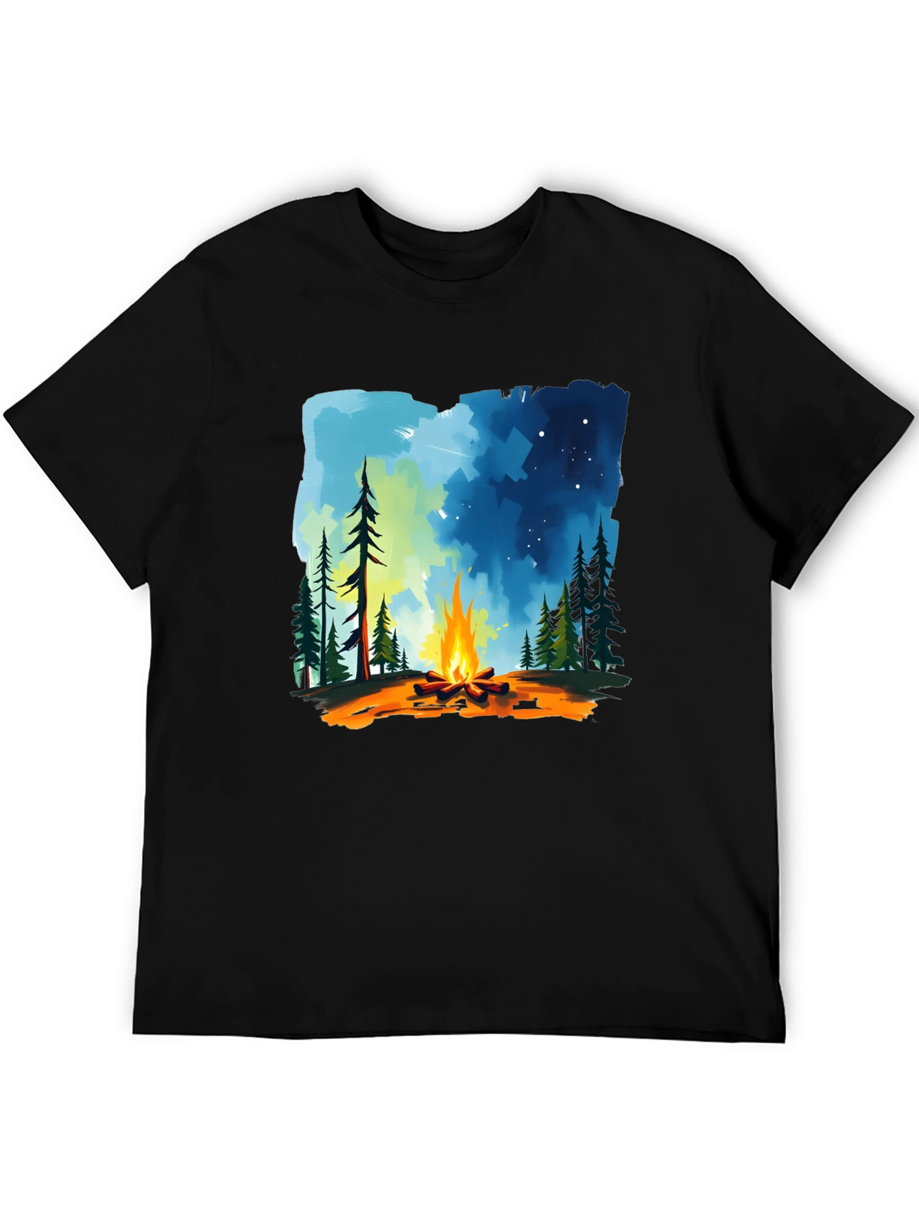 Campfire Graphic Tee - Nature Adventure Shirt