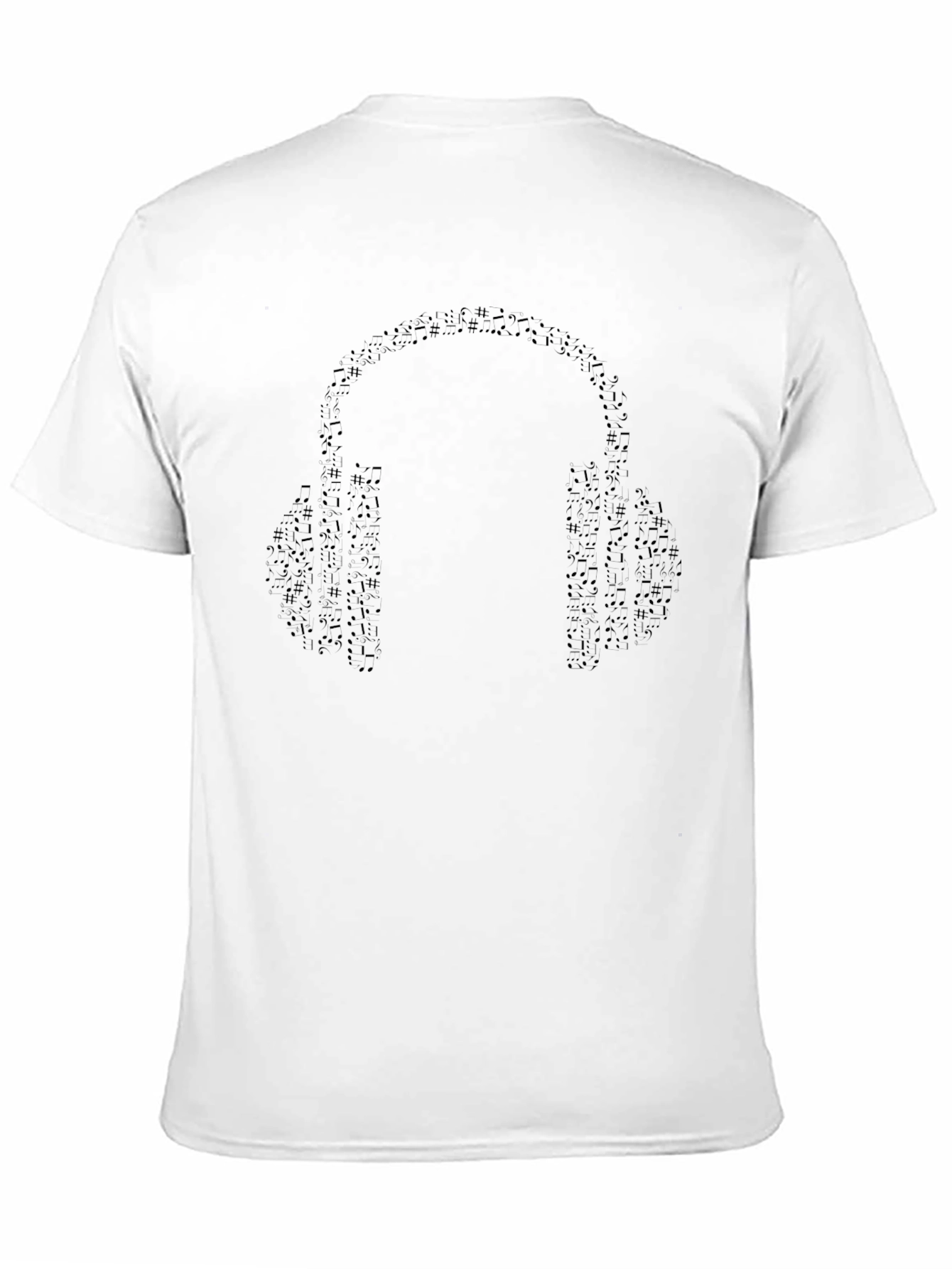 Music Lover Headphone Graphic Black T-Shirt