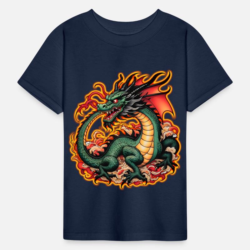 AI Dragon with Flames