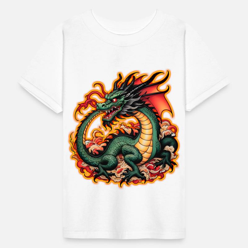 AI Dragon with Flames