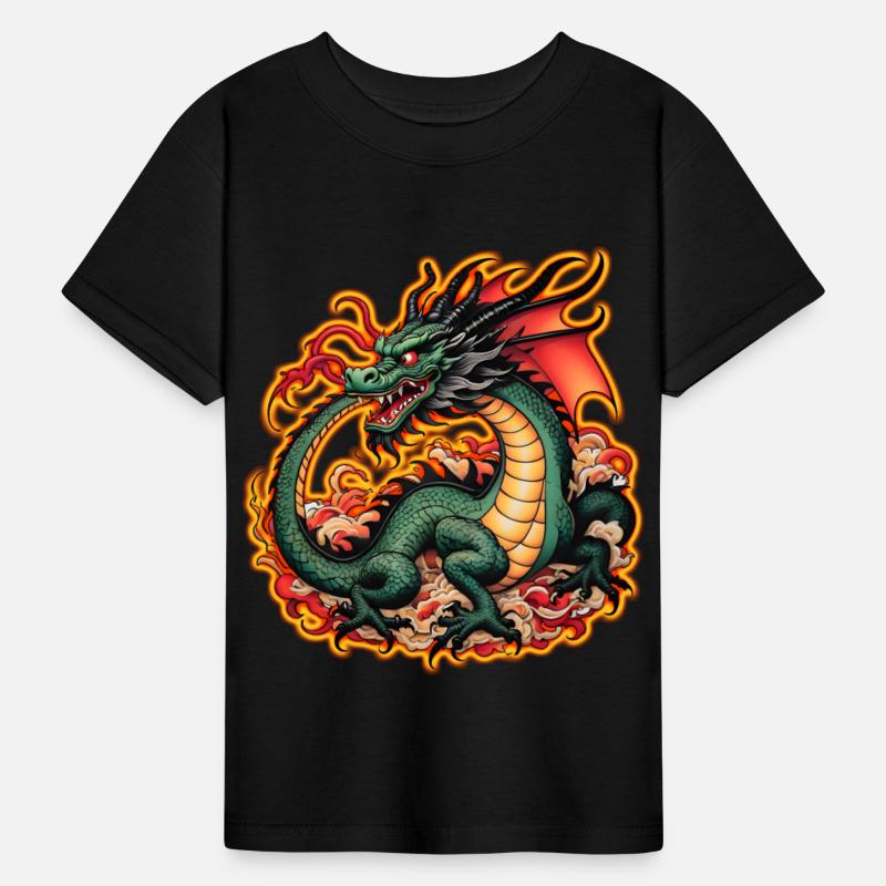 AI Dragon with Flames
