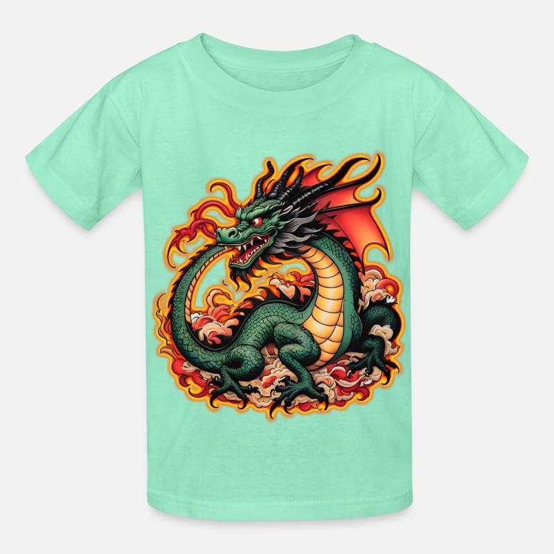 AI Dragon with Flames