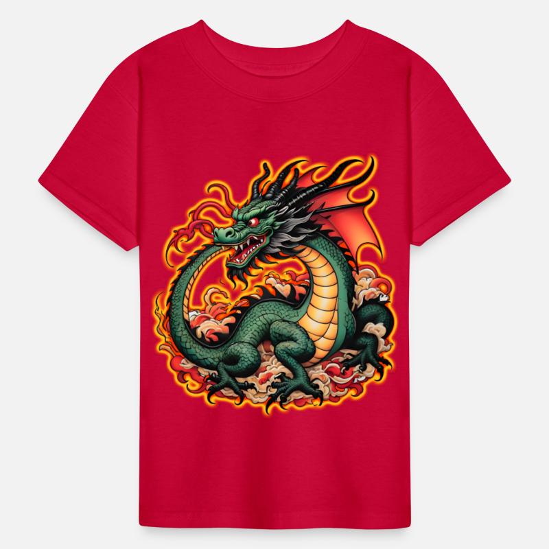 AI Dragon with Flames