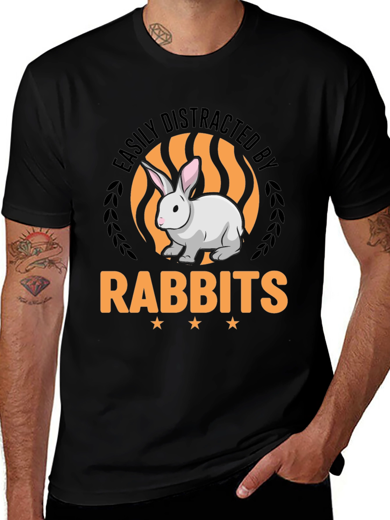 Easily Distracted By Rabbits Graphic Tee