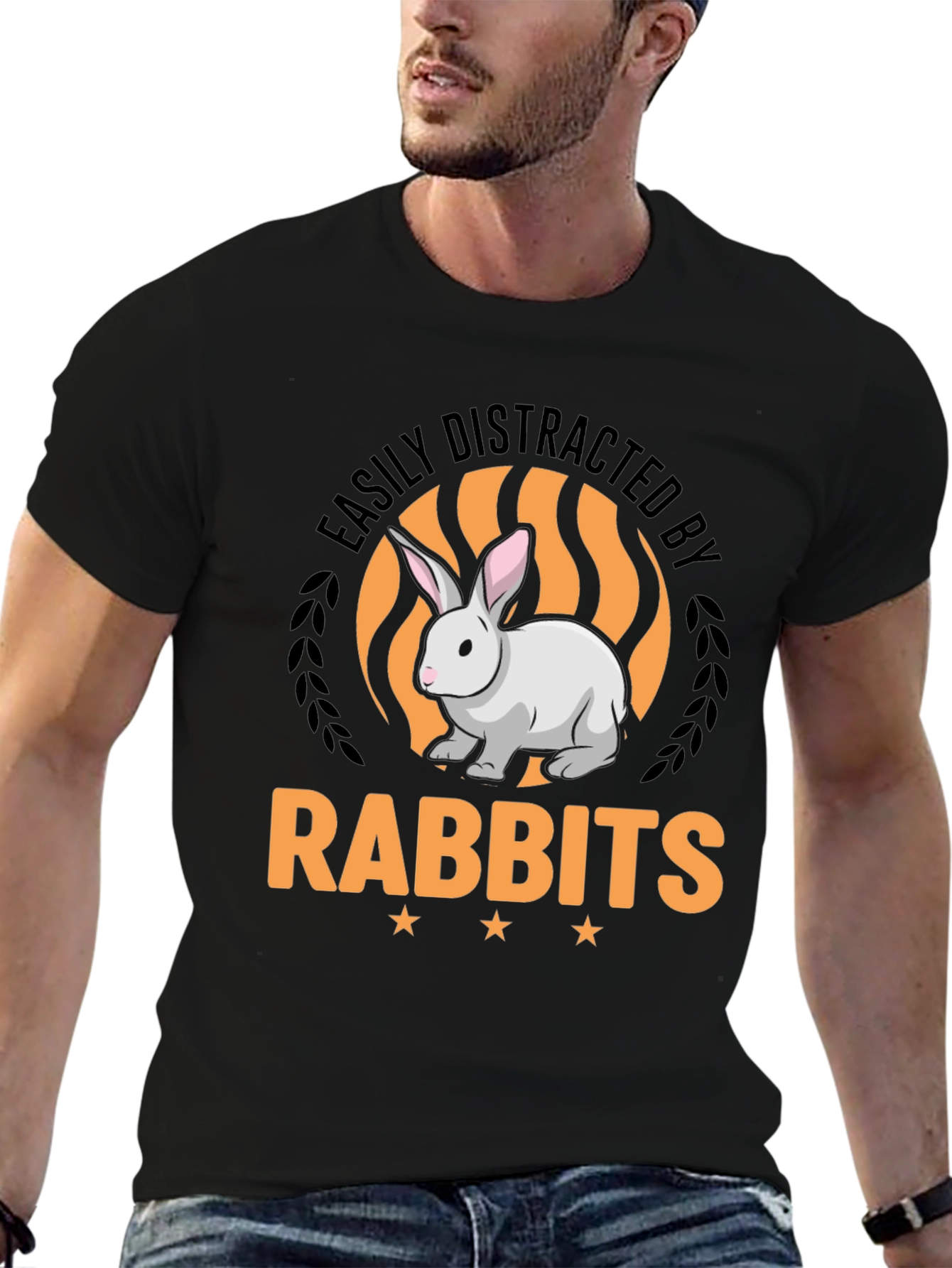 Easily Distracted By Rabbits Graphic Tee