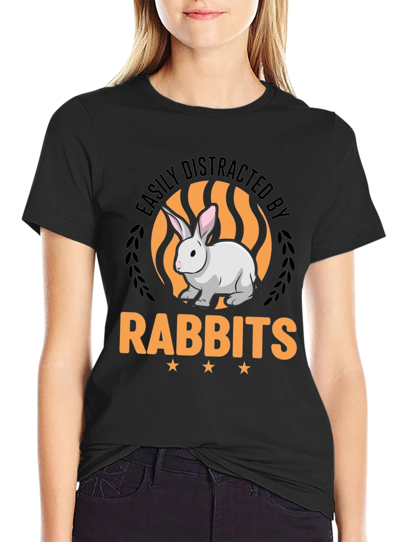 Easily Distracted By Rabbits Graphic Tee