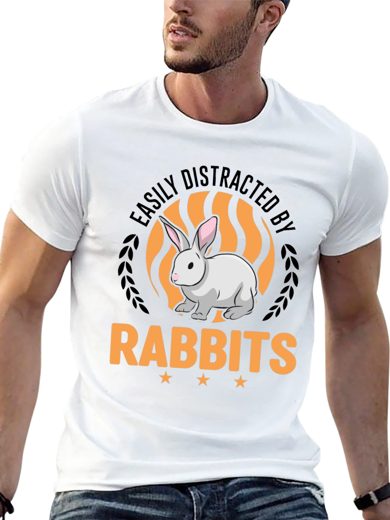 Easily Distracted By Rabbits Graphic Tee