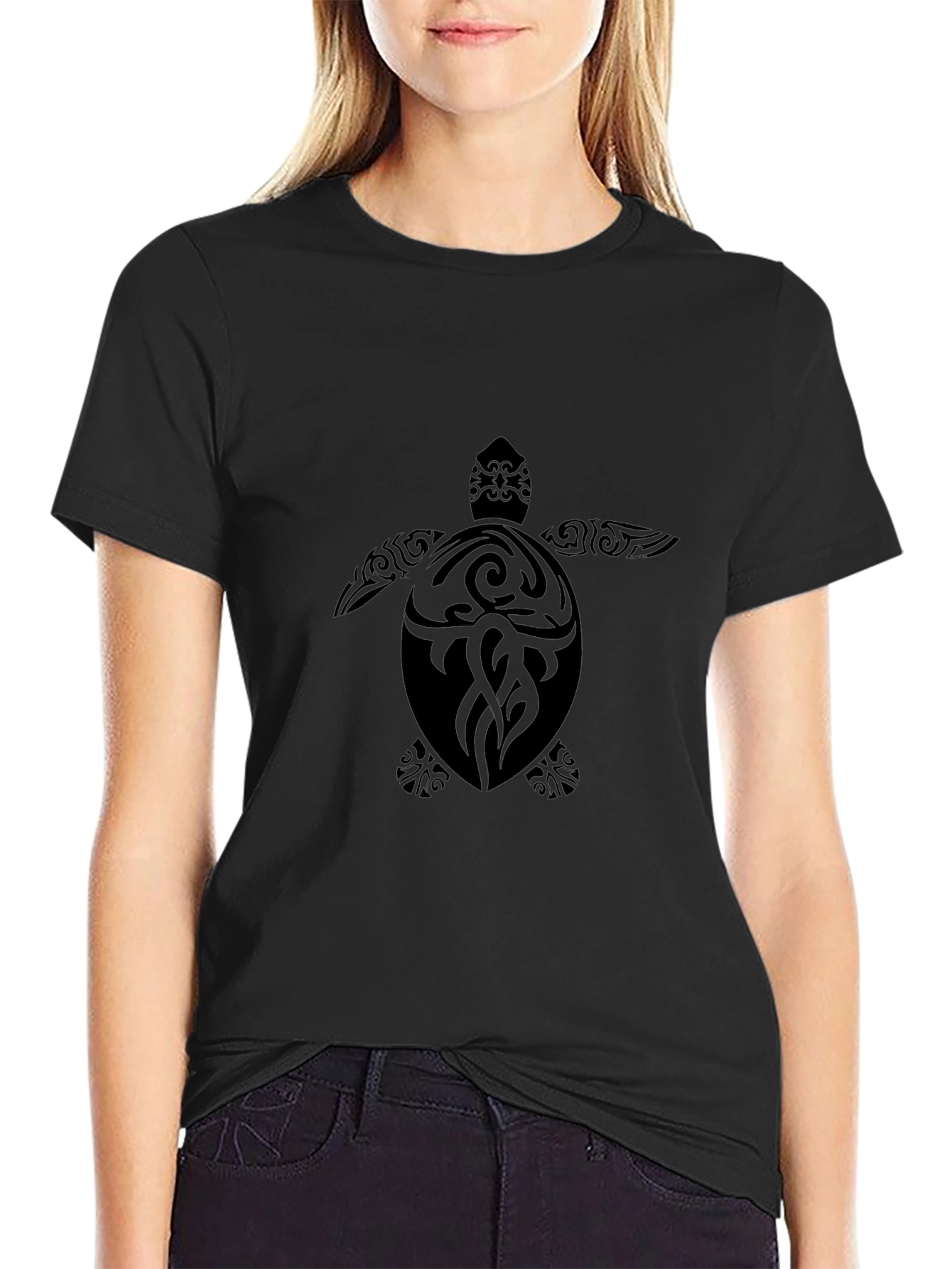 Mens Black Turtle Graphic Tee - Stylish Comfort