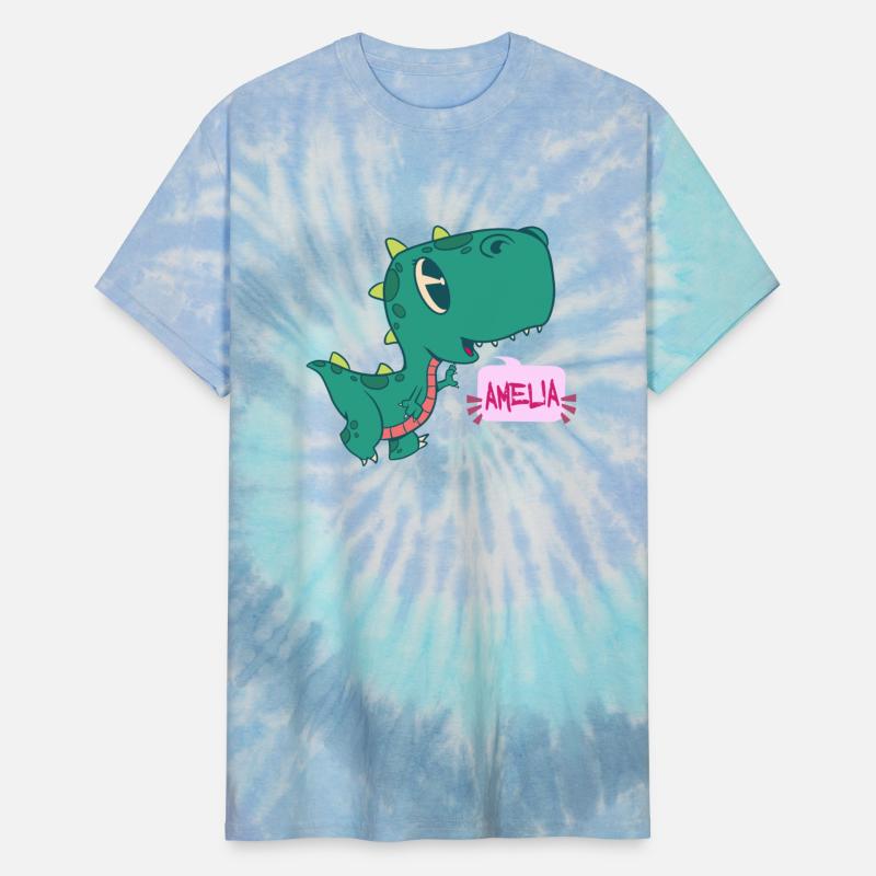 AMELIA - Lovely girl name with cute dinosaur
