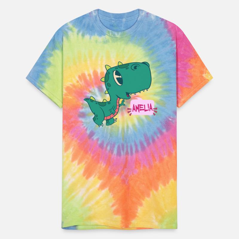 AMELIA - Lovely girl name with cute dinosaur