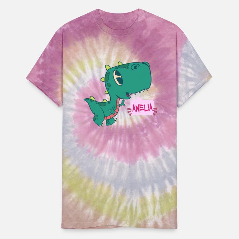 AMELIA - Lovely girl name with cute dinosaur