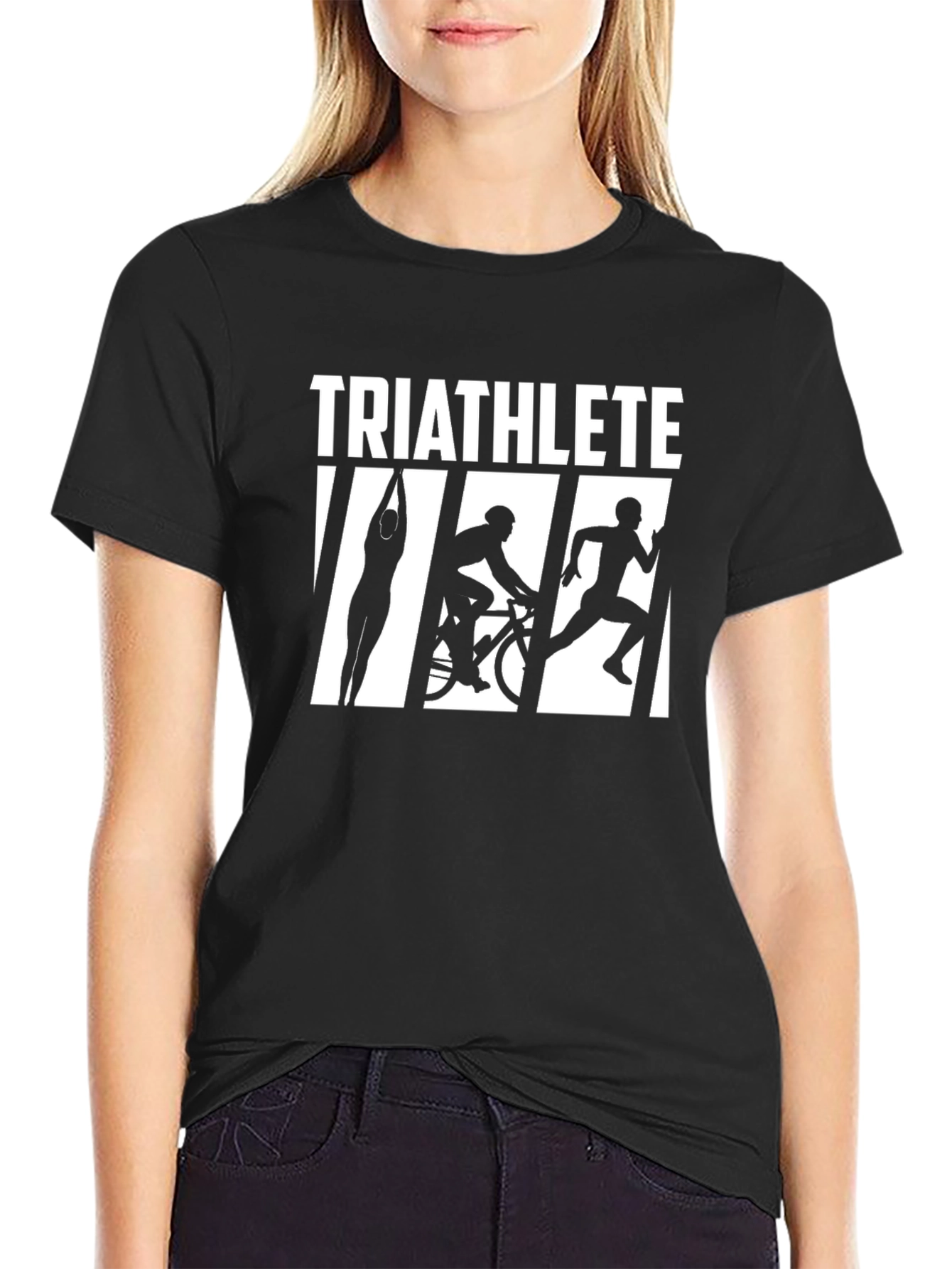 Triathlete Black Graphic Tee