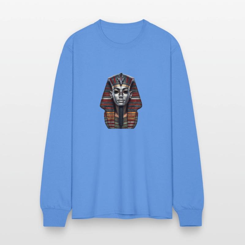 Ancient Egyptian Funerary Mask With Silver Face